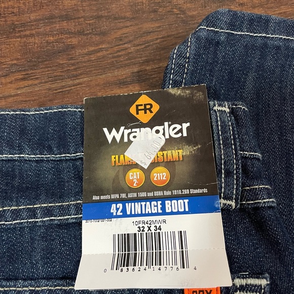 Men’s Wrangler FR Jeans 32X34 - Picture 5 of 6